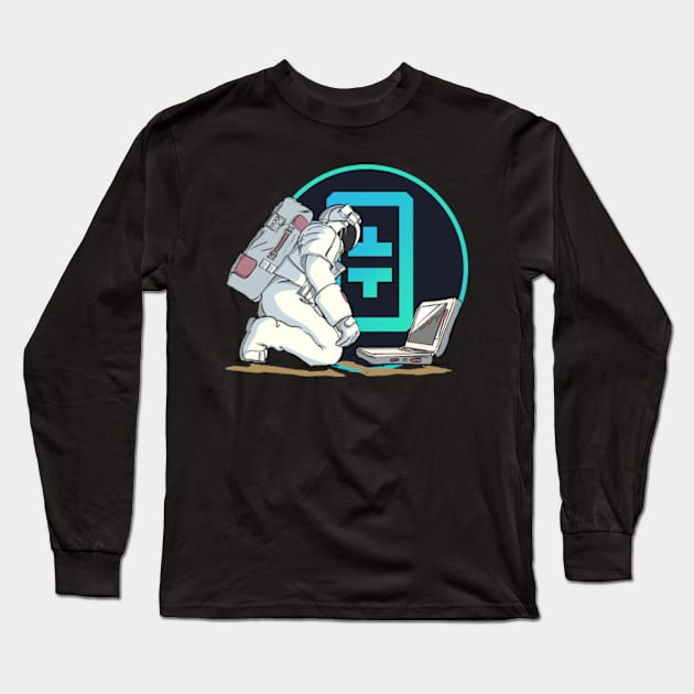 Theta Crypto Link coin Crytopcurrency Long Sleeve T-Shirt by JayD World